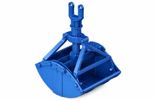 clamshell grab for scrap handling in steel melt shop