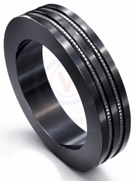 grooved tungsten carbide ring roll for high wear resistance in long product rolling mill stands
