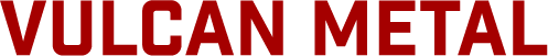 vulcan metal company name in red industrial branding header